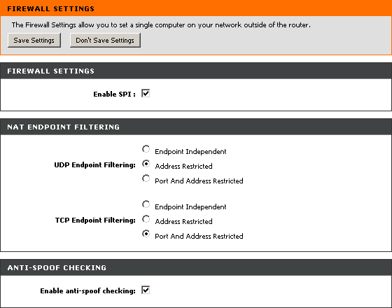 ��������&nbsp;SPI; ������������ �������� IP-�������; ����� �������� TCP/UDP-������������������� (���������, ���������� IP-������, ���������� ������ �&nbsp;������������� �����)