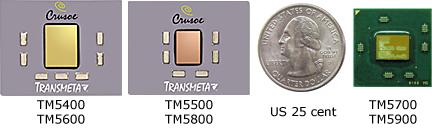 Transmeta Crusoe TM5400/TM5600, TM5500/TM5800, TM5700/TM5900
